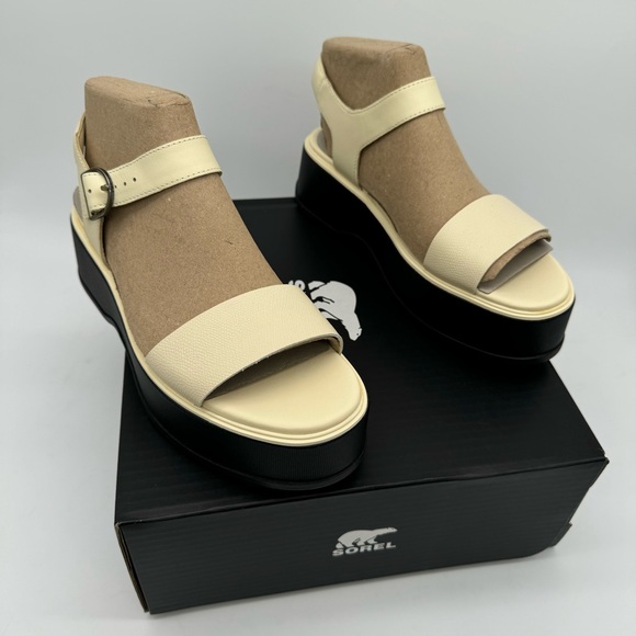 Sorel Dayspring Platform Sandal in Honey White Size 9.5 - Picture 2 of 12